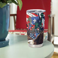 Personalized Puerto Rico 4th of July Tumbler Cup USA Statue of Liberty El Morro