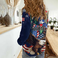 Personalized Puerto Rico 4th of July Women Casual Shirt USA Statue of Liberty El Morro