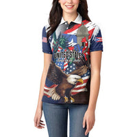 Personalized Puerto Rico 4th of July Women Polo Shirt USA Statue of Liberty El Morro