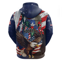 Personalized Puerto Rico 4th of July Zip Hoodie USA Statue of Liberty El Morro