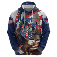 Personalized Puerto Rico 4th of July Zip Hoodie USA Statue of Liberty El Morro