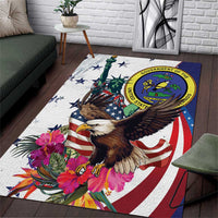 US Virgin Islands 4th of July Area Rug US Eagle Statue of Liberty