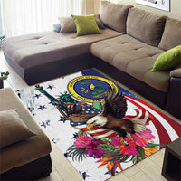 US Virgin Islands 4th of July Area Rug US Eagle Statue of Liberty