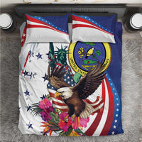 US Virgin Islands 4th of July Bedding Set US Eagle Statue of Liberty