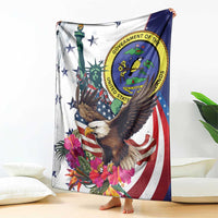 US Virgin Islands 4th of July Blanket US Eagle Statue of Liberty