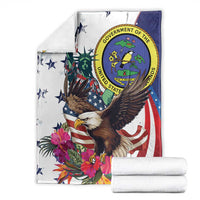 US Virgin Islands 4th of July Blanket US Eagle Statue of Liberty