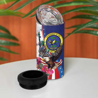 Personalized US Virgin Islands 4th of July 4 in 1 Can Cooler Tumbler US Eagle Statue of Liberty