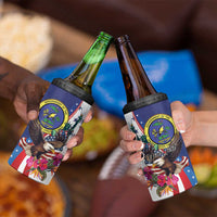 Personalized US Virgin Islands 4th of July 4 in 1 Can Cooler Tumbler US Eagle Statue of Liberty