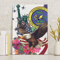 US Virgin Islands 4th of July Canvas Wall Art US Eagle Statue of Liberty