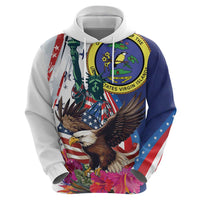 Personalized US Virgin Islands 4th of July Hoodie US Eagle Statue of Liberty