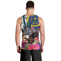 Personalized US Virgin Islands 4th of July Men Tank Top US Eagle Statue of Liberty