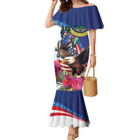 Personalized US Virgin Islands 4th of July Mermaid Dress US Eagle Statue of Liberty