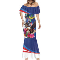 Personalized US Virgin Islands 4th of July Mermaid Dress US Eagle Statue of Liberty