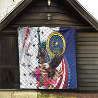 US Virgin Islands 4th of July Quilt US Eagle Statue of Liberty