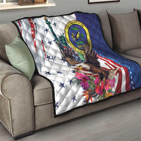 US Virgin Islands 4th of July Quilt US Eagle Statue of Liberty