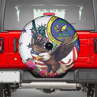 US Virgin Islands 4th of July Spare Tire Cover US Eagle Statue of Liberty
