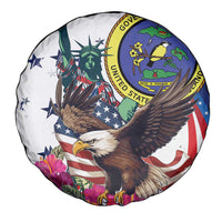 US Virgin Islands 4th of July Spare Tire Cover US Eagle Statue of Liberty