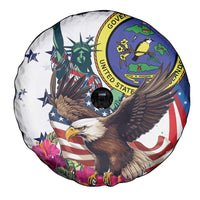 US Virgin Islands 4th of July Spare Tire Cover US Eagle Statue of Liberty