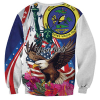 Personalized US Virgin Islands 4th of July Sweatshirt US Eagle Statue of Liberty