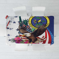 US Virgin Islands 4th of July Tablecloth US Eagle Statue of Liberty