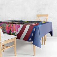 US Virgin Islands 4th of July Tablecloth US Eagle Statue of Liberty