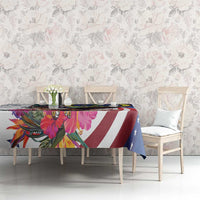 US Virgin Islands 4th of July Tablecloth US Eagle Statue of Liberty