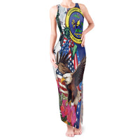Personalized US Virgin Islands 4th of July Tank Maxi Dress US Eagle Statue of Liberty