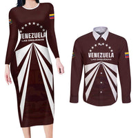 Custom Venezuela Rugby Couples Matching Long Sleeve Bodycon Dress and Long Sleeve Button Shirt Las Orquideas Go Champions