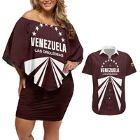 Custom Venezuela Rugby Couples Matching Off Shoulder Short Dress and Hawaiian Shirt Las Orquideas Go Champions
