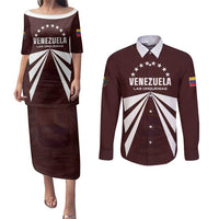 Custom Venezuela Rugby Couples Matching Puletasi and Long Sleeve Button Shirt Las Orquideas Go Champions