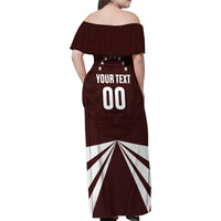 Custom Venezuela Rugby Family Matching Off Shoulder Maxi Dress and Hawaiian Shirt Las Orquideas Go Champions