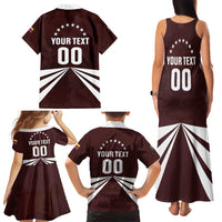 Custom Venezuela Rugby Family Matching Tank Maxi Dress and Hawaiian Shirt Las Orquideas Go Champions