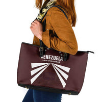 Venezuela Rugby Leather Tote Bag Las Orquideas Go Champions