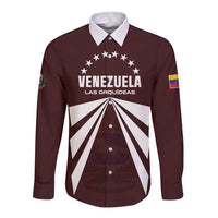 Custom Venezuela Rugby Long Sleeve Button Shirt Las Orquideas Go Champions