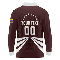 Custom Venezuela Rugby Long Sleeve Polo Shirt Las Orquideas Go Champions