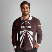 Custom Venezuela Rugby Long Sleeve Polo Shirt Las Orquideas Go Champions
