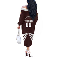 Custom Venezuela Rugby Off The Shoulder Long Sleeve Dress Las Orquideas Go Champions