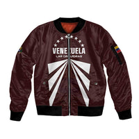 Custom Venezuela Rugby Sleeve Zip Bomber Jacket Las Orquideas Go Champions