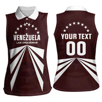Custom Venezuela Rugby Women Sleeveless Polo Shirt Las Orquideas Go Champions