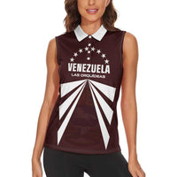 Custom Venezuela Rugby Women Sleeveless Polo Shirt Las Orquideas Go Champions