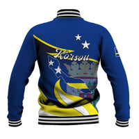 Curacao Baseball Jacket Coat Of Arms With Map Special Version - Wonder Print Shop
