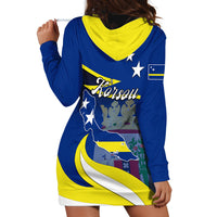 Curacao Hoodie Dress Coat Of Arms With Map Special Version - Wonder Print Shop