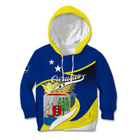 Curacao Kid Hoodie Coat Of Arms With Map Special Version - Wonder Print Shop