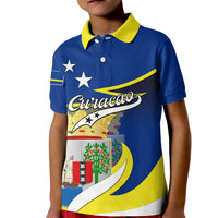 Curacao Kid Polo Shirt Coat Of Arms With Map Special Version - Wonder Print Shop