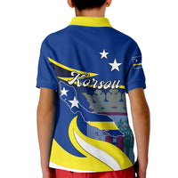 Curacao Kid Polo Shirt Coat Of Arms With Map Special Version - Wonder Print Shop