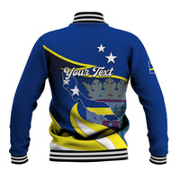 Custom Curacao Baseball Jacket Coat Of Arms With Map Special Version - Wonder Print Shop