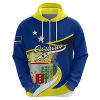 Custom Curacao Hoodie Coat Of Arms With Map Special Version - Wonder Print Shop
