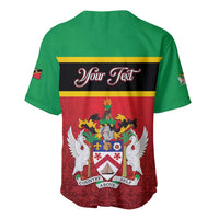 Personalized Saint Kitts and Nevis Royal Pattern Baseball Jersey - Wonder Print Shop