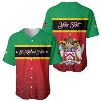 Personalized Saint Kitts and Nevis Royal Pattern Baseball Jersey - Wonder Print Shop