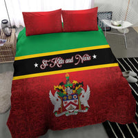 Saint Kitts and Nevis Royal Pattern Bedding Set - Wonder Print Shop